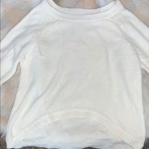 AMBIANCE cream colored long sleeve cropped sweater